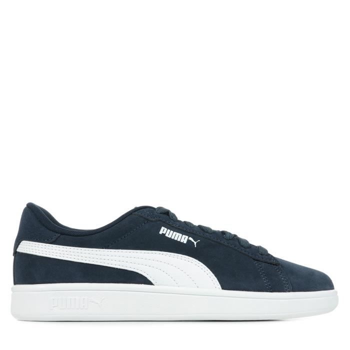 Puma Basket Cuir Junior Puma Smash - Marine/Blanc