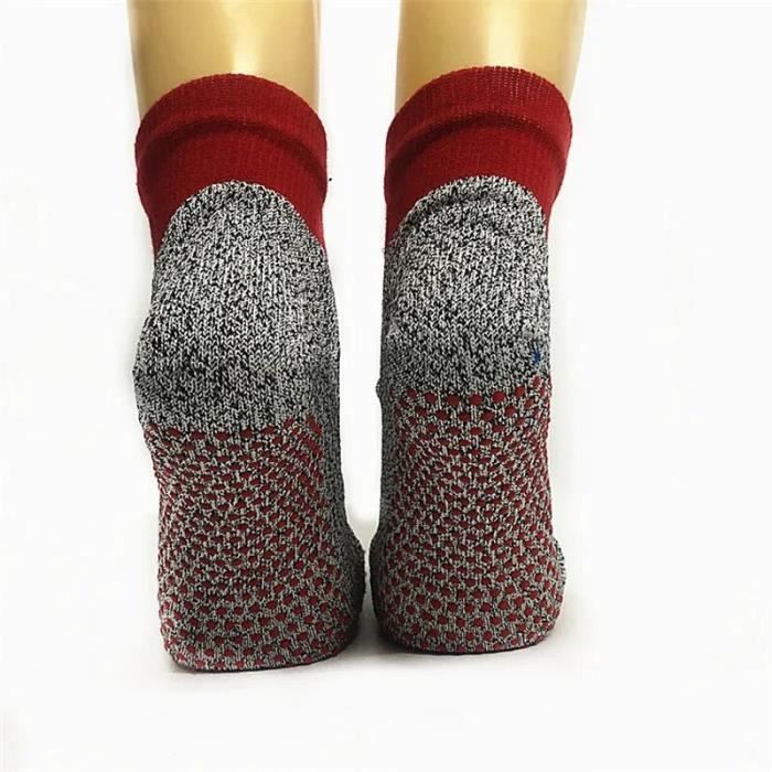 Chaussettes De Yoga Gaiam Sans Doigts – Lot D’une Paire Grise Taille M Avec Grip Antidérapant