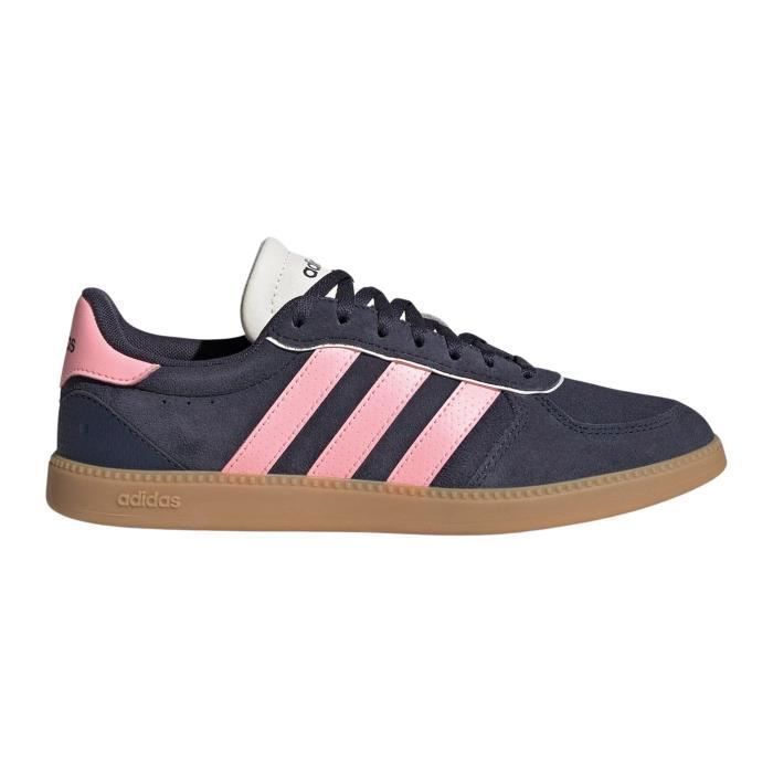 Adidas Baskets - ADIDAS - Breaknet Sleek - Empeigne en daim - Semelle en caoutchouc - Couleur bleu marine/violet