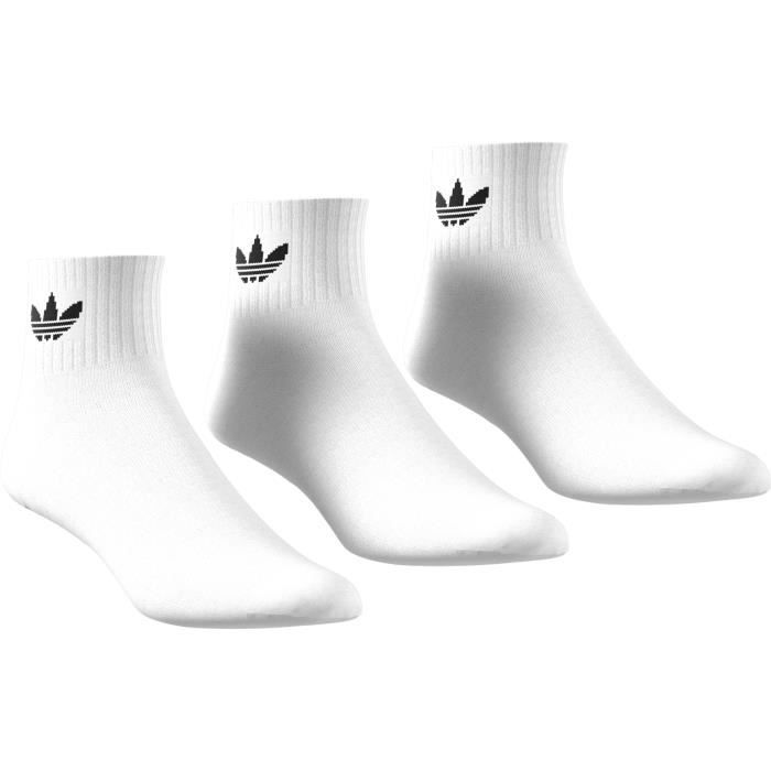 Chaussettes adidas originals 3 paires Blanc blanc noir