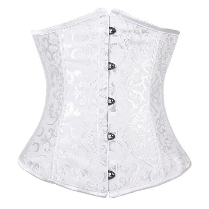 Bustier-corset,Corset Moulant En Plastique Pour Femmes, Sexy, à Multiples Boutonnage, Noir
