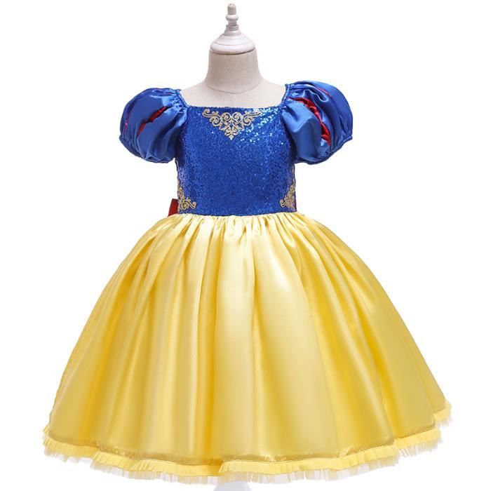 Robe De Noël Pour Fille à Paillettes - Manches Longues Imprimé Cerfs Et Sapins - Tissu Doux En Coton - Tenue De Fête Nouvel An, Noël, Baptême