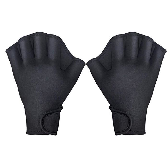 Gants De Natation Palmés En Néoprène - Homme, Femme, Enfant - Renforcement Musculaire Et Cardio - Taille M