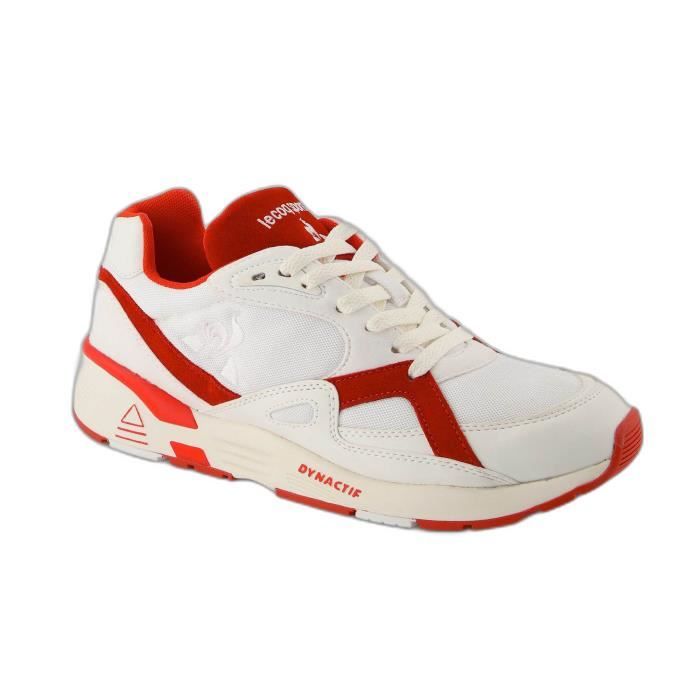 Le Coq Sportif Baskets - COQ SPORTIF - R850 - Blanc/Rouge - Homme - Plat - Lacets