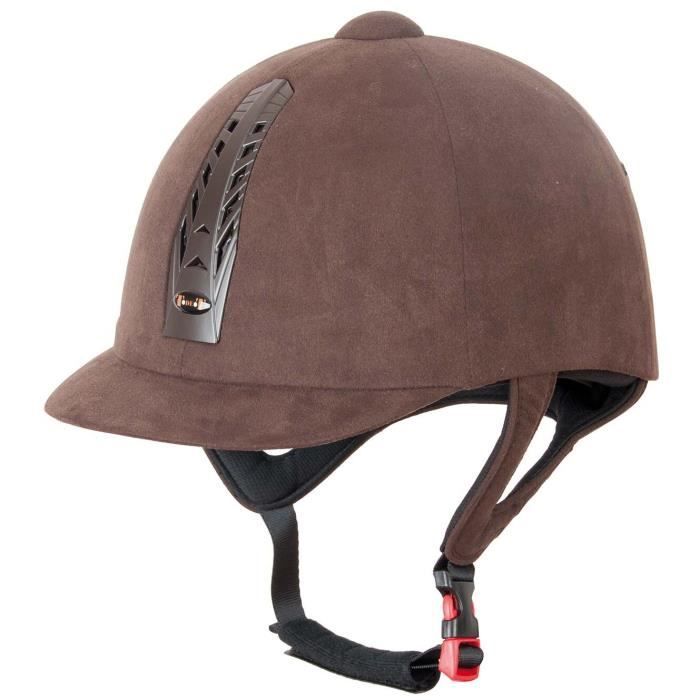 Bombe équitation C400 velours noir FOUGANZA