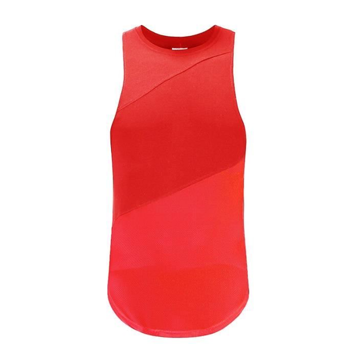 LAOSU Débardeur Homme Sport - T-Shirt Sans Manches Élastique Bio, Quick Dry Gym Fitness