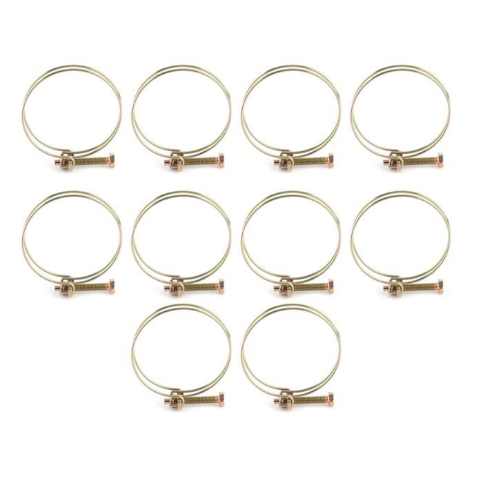 24 Colliers De Serrage Inox 10-90mm - Sans Vis Pour Tuyaux Et Câbles
