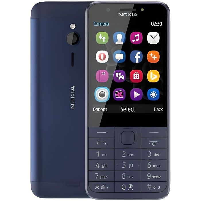  T&eacute;l&eacute;phone portable Nokia 230 Bleu foncé Double SIM pas cher