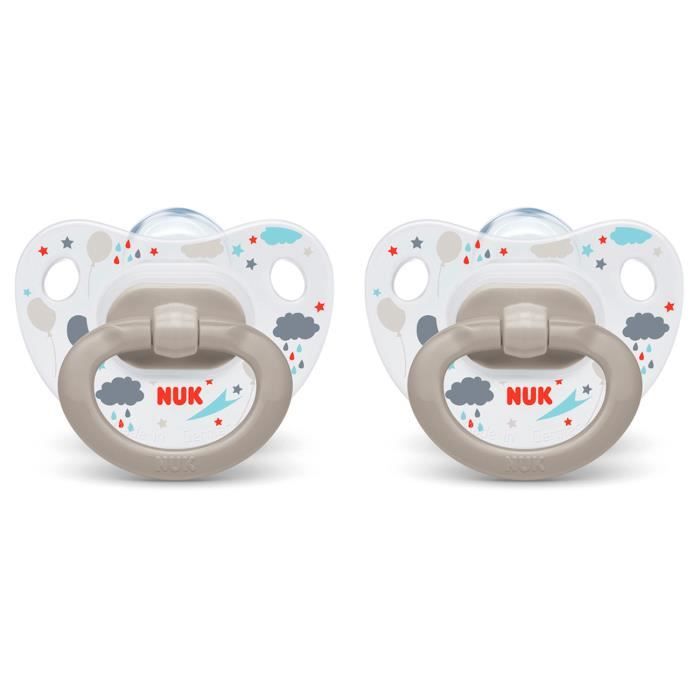 Nuk 2 Sucettes Classic Silicone 18 36m Cdiscount Puericulture Eveil Bebe