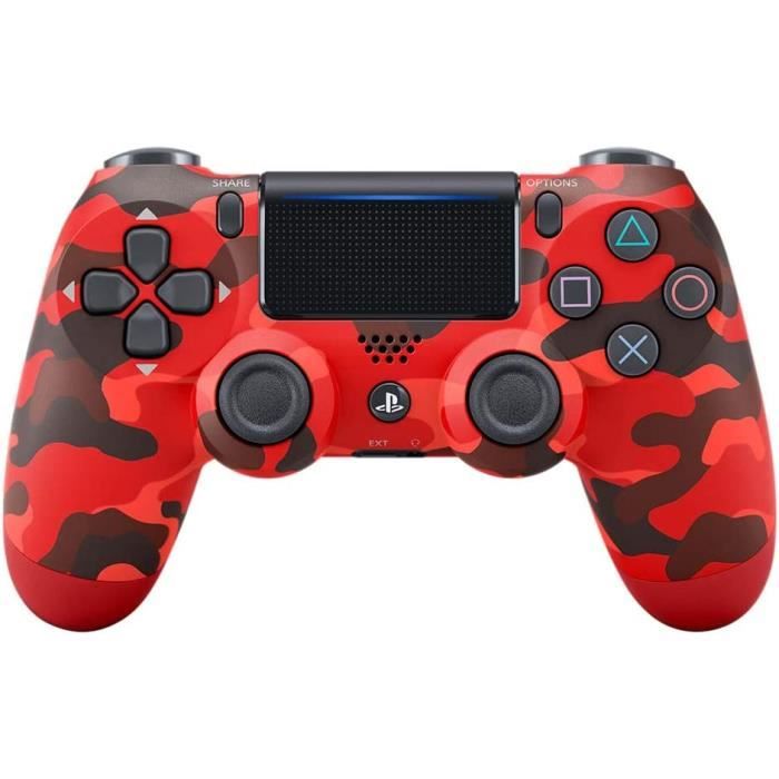 Sony Manette PlayStation 4 officielle, DUALSHOCK 4, Sans fil, Batterie rechargeable, Bluetooth, Red Camo (Rouge Camouflage)