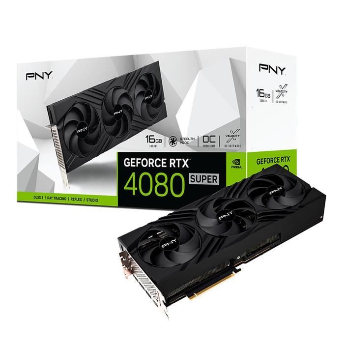 Carte graphique PNY GeForce RTX 4080 SUPER VERTO OC 16 Go GDDR6X DLSS 3 HDMI DisplayPort Cdiscount Informatique