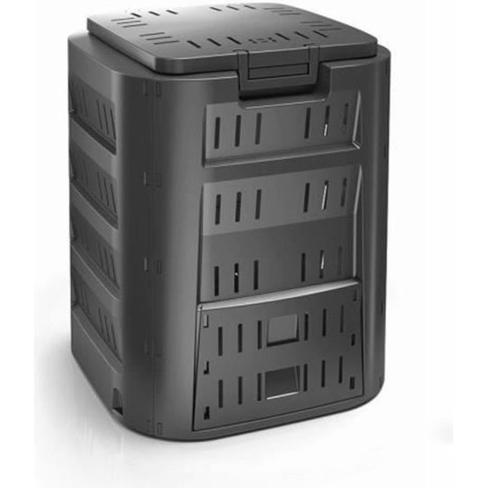 Composteur de jardin 220L Compogreen - PROSPERPLAST - Noir - Léger et durable