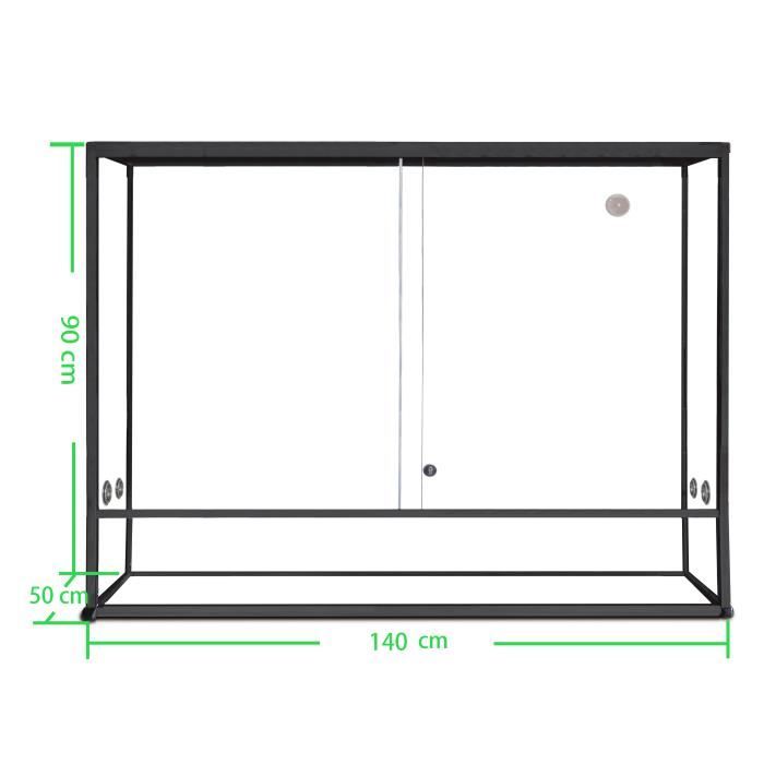 terrarium aluminium elegance 140x50x90 black cdiscount animalerie