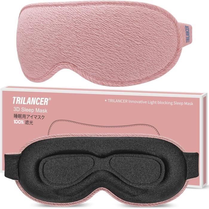 Masque De Nuit Réglable Pour Mieux Dormir - Bloque Lumière - Confortable Et Respirant - Idéal Voyage - 4
