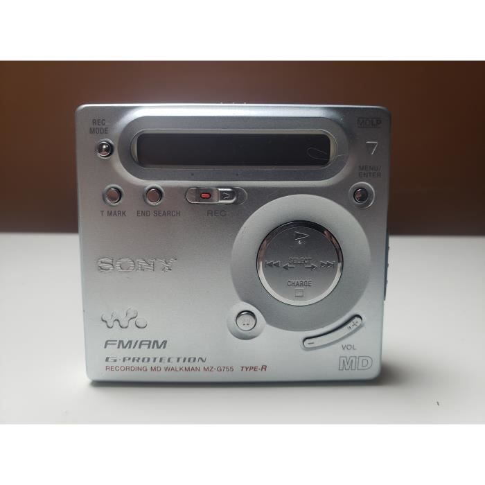 LECTEUR MD MINIDISC MINI DISC SONY MZG755 ENREGISTREUR PORTABLE