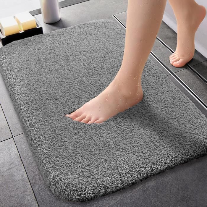 Tapis De Bain Extra-large 110x60 Cm - Absorbant, Antidérapant, Lavable - Motif Géométrique - Turquie