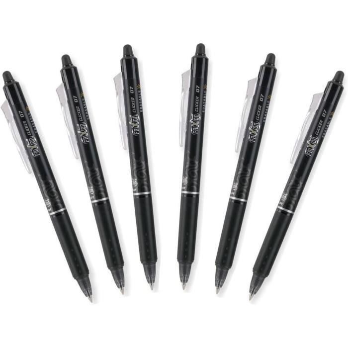 Pilot FriXion Ball Stick Lot De 12 Stylos Effaçables à Encre Gel - Pointe 0,7mm Couleurs Assorties