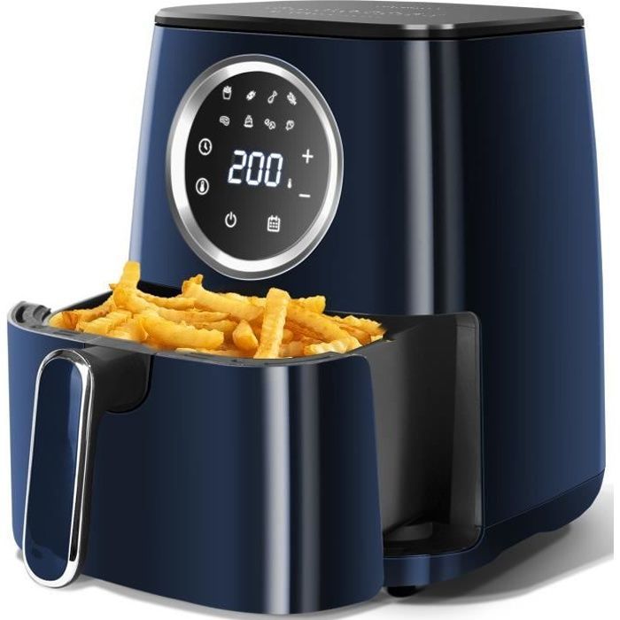 Taylor Swoden Marina - Friteuse à air chaud 4.2L 1400W 8 programmes + mode manuel. Écran tactile LED panier antiadhérant. Bleue.