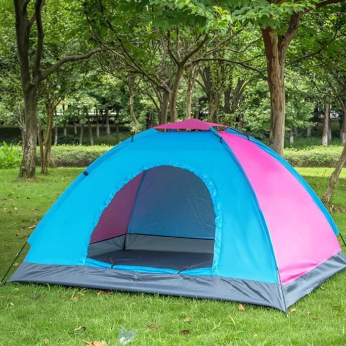 Costway Tente de Camping Surélevée 1 Personnes Imperméable avec Matelas Pneumatique Oreiller et Sac de Couchage pour Pique-Nique Randonnée 