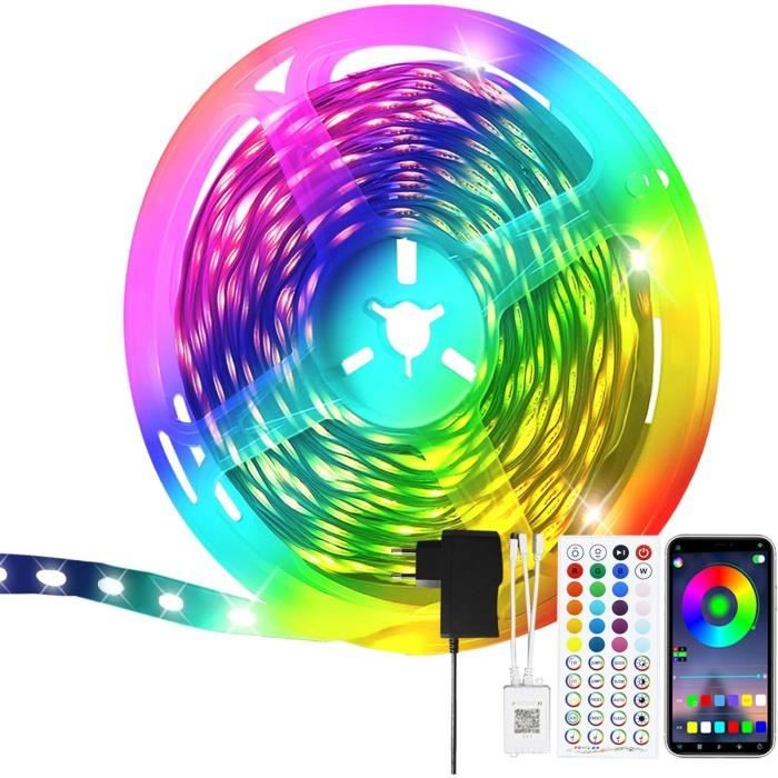 Ruban LED 20m RGB Multicolore – Changeant, Flexible, Avec Télécommande, Intérieur/extérieur