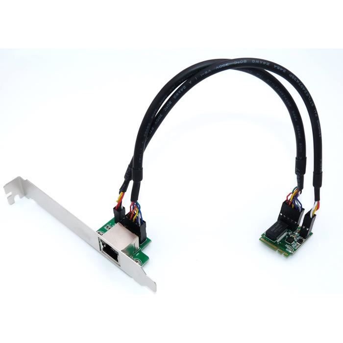 Carte Réseau M2 2230(Key A + Key E) - 1 Port Rj45 Gigabit Ethernet 10 ...