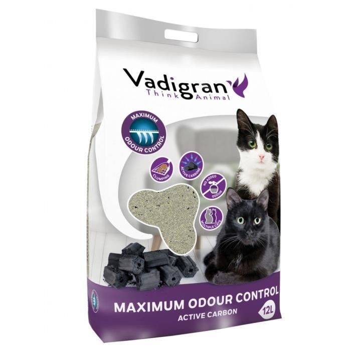Comparer les prix de Vadigran-Litière Bentonite Contrôle Odeur Maximum. 12 Litres Soit 12 Kg. Litière Pour Chat.-Va-14014
