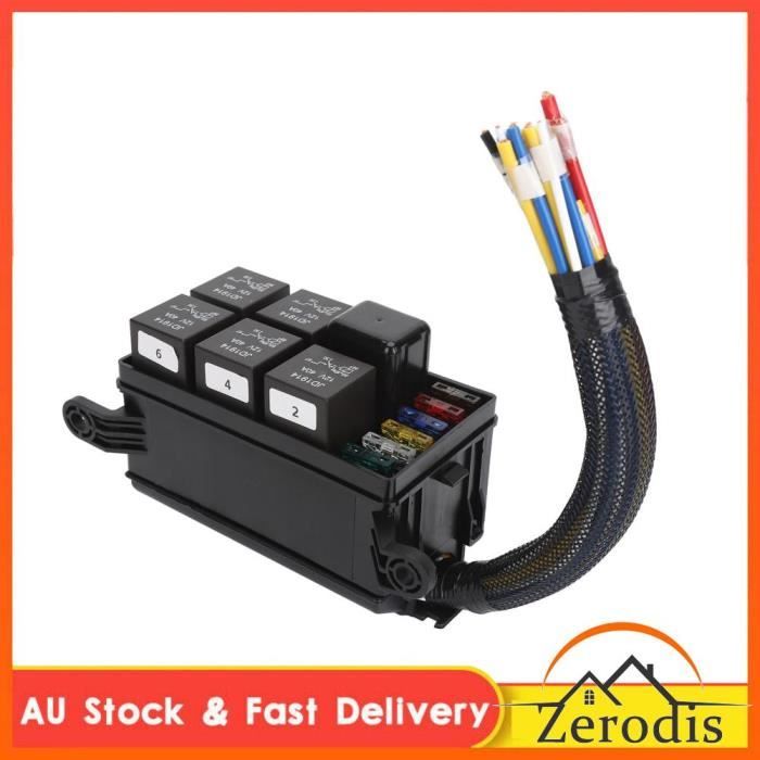 Cikonielf Panneau De Bloc De Fusibles à Lame Boîte à Fusibles à Lame 6