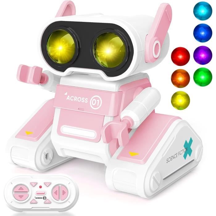 Jouet robot télécommandé rechargeable avec yeux LED, musique et sons –  Cadeau idéal