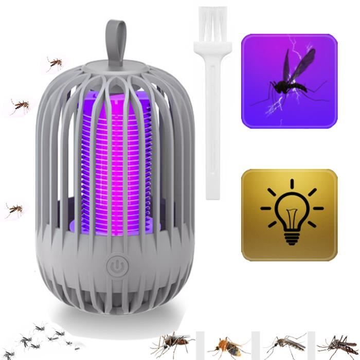 Lampe Anti-Insecte,USB Lampe Anti-moustiques Lampe Piège Moustique UV Tue  Mouches Destructeur d' Insectes Electrique 5W,Pas Bruit - Cdiscount Jardin