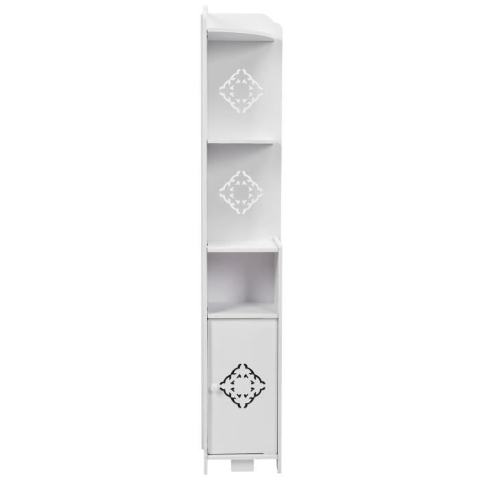Étagère Rétractable Salle De Bain Blanc - Support Baignoire Multifonction 57-86 Cm