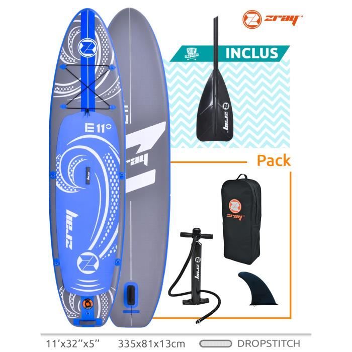 Stand Up Paddle gonflable ZRAY Evasion E11 11' Cdiscount Sport