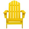80102Haut de gamme® Chaise d'extérieur - Chaise de jardin - Robustes et Résistantes - Adirondack Bois de sapin massif Jaune-1