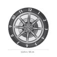 1 pc horloge de jante de pneu rétro créatif roue de voiture suspendue murale pour garage fanatique   HORLOGE - PENDULE-1