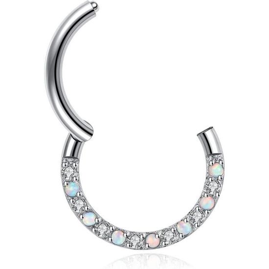 Lot De 6 Bijoux De Piercing Noël ZS – Anneaux Sourcil 16G Acier Inoxydable, 6-8-10 Mm, Motifs Festifs