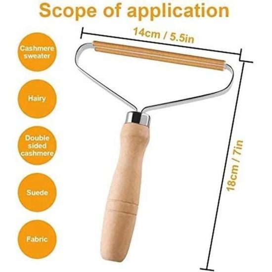 Lot de 2 Brosse Manuel Anti Poil, Rasoir Anti Bouloche Brosse Anti Bouloche Vetement Machine