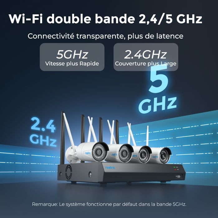 Reolink Kit Vidéo Surveillance,12CH 1To WiFi6 NVR et 4X 5MP Bullet ...