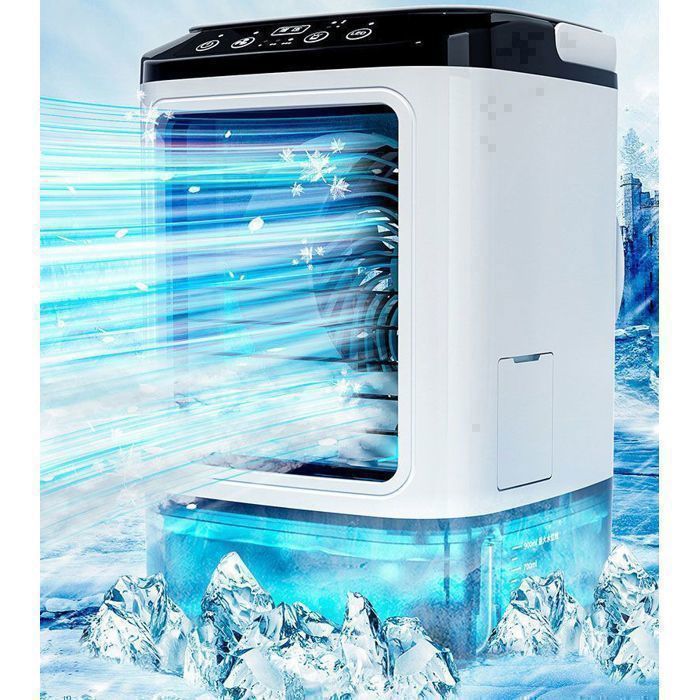 Climatiseur Portable Mignon - Mini Ventilateur Avec Réservoir D'eau 270ml, 3 Vitesses, Idéal Pour Bureau Et Extérieur - 7
