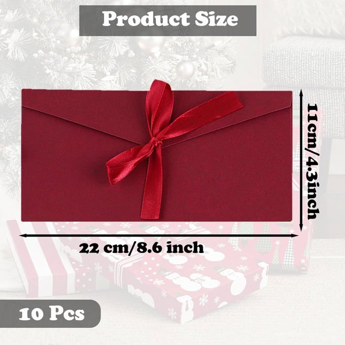 15 Enveloppes Cadeaux Kraft Avec Ruban – Pour Billets, Cartes, Argent – Style Rétro Et élégant