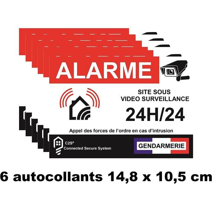 Stickers Alarme - Autocollants Dissuasifs