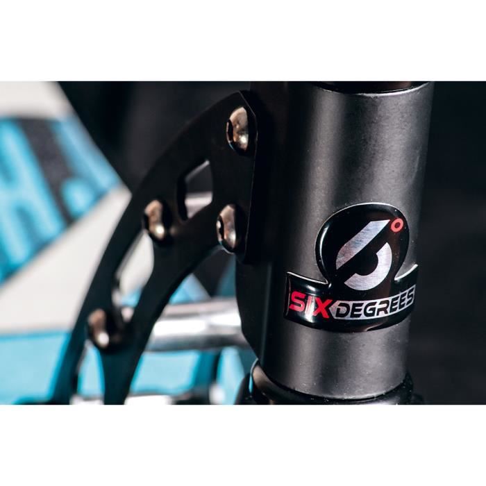 Trottinette Junior Six Degrees – Alu, Pliage Facile, Béquille, Roues 180/145 Mm, Hauteur 78-102 Cm, Charge 100 Kg – Certifiée GS !