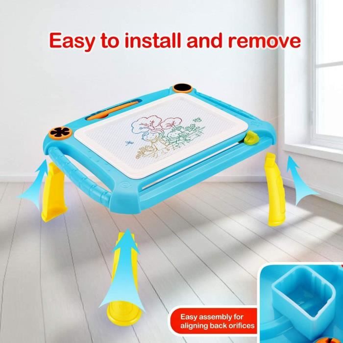Ardoise Magique Enfant Tableau Dessin Magnétique Effaçable Pieds, tableau magiqu