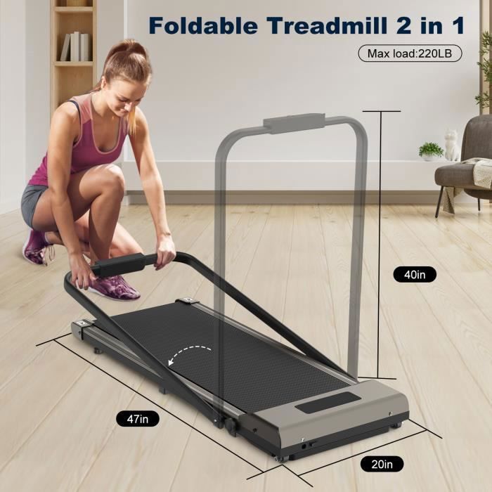 Tapis De Course Pliable Avec Inclinaison - Pour Maison Et Bureau - Marque YPOO