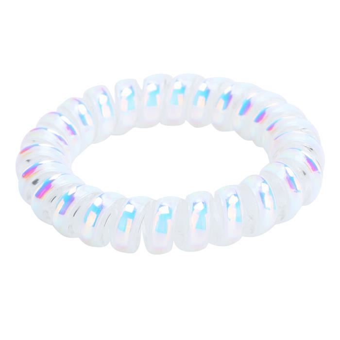 Lot De 9 Élastiques à Cheveux Spiraux - Ties En Spirale Rose Et Blanc - Pour Cheveux Crépus, Frisés, Lisses - Sans Marque