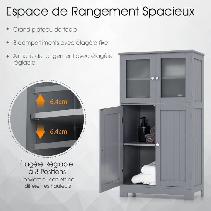 Dripex Meuble Salle De Bain Meuble Colonne Armoire De Toilette Blanc