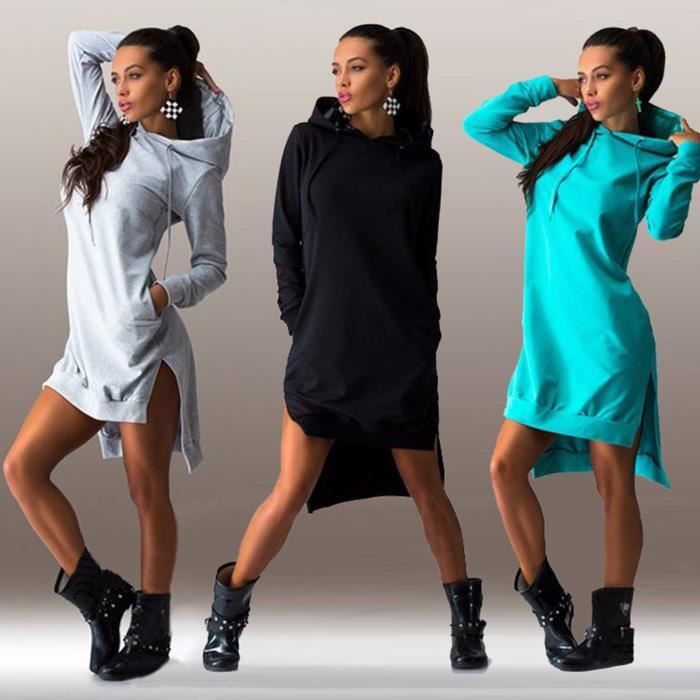 Robe Femme robe sweats capuche automne sport d contract