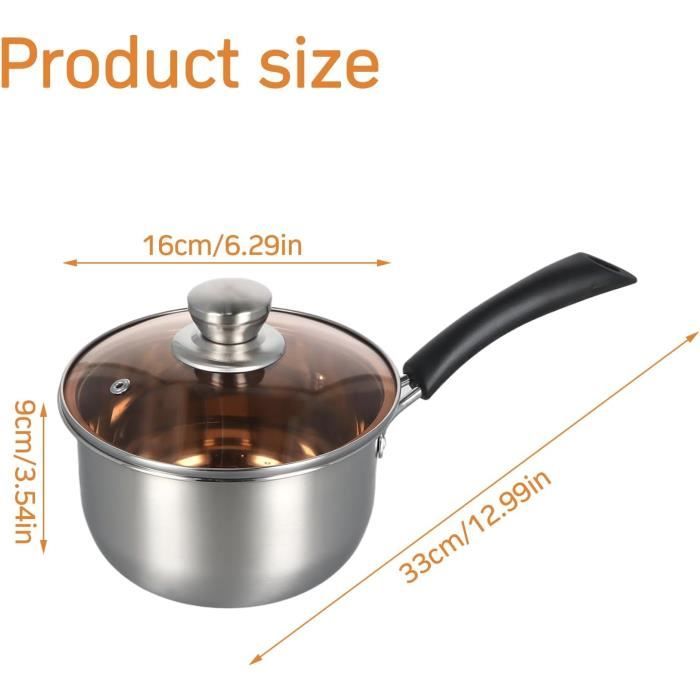 Casserole conique en acier inoxydable HOME Ecopoint 1 manche 14 cm