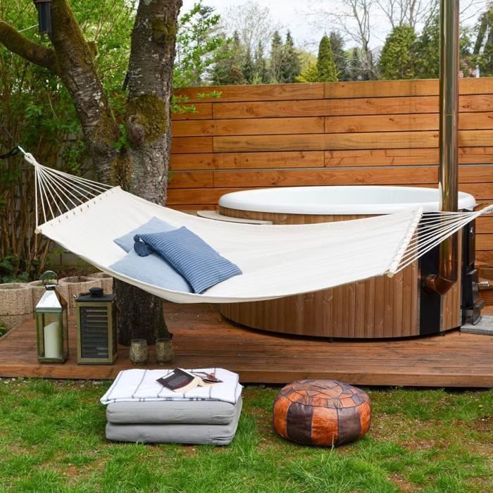 AMANKA XXL Grand Hamac Familial à 2 Places 200x120cm avec Barres eois