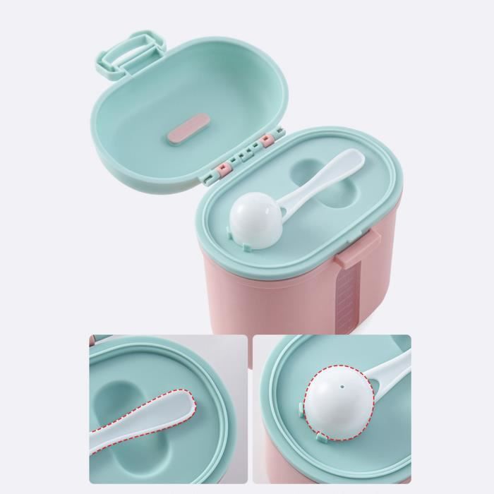 VGEBY Boîte de rangement pour lait en poudre bébé portable grande capacité  distributeur de formule avec cuillère pour bébé