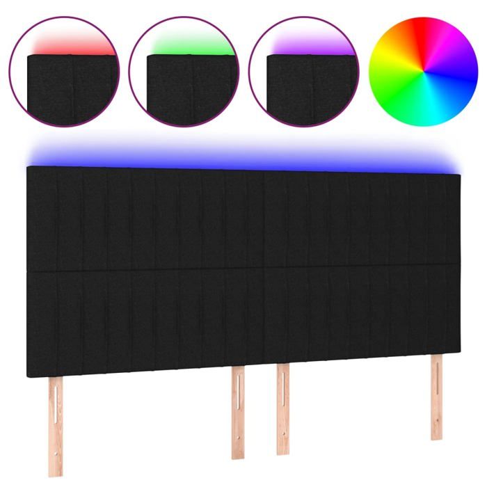 VidaXL Tête De Lit à LED Meuble De Chambre à Coucher Accessoire De Lit