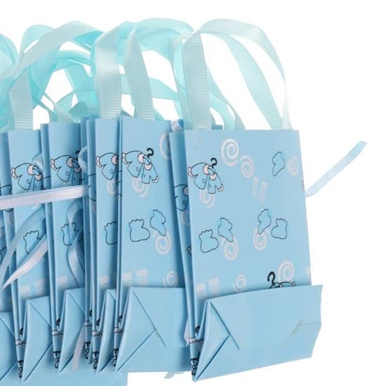 Papier Personnalisé Baby Shower Baptême faveur parti sacs cadeau-tissu